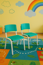 Ver imagem 1 de Kit 2 Cadeiras Infantil Iso Azul Turquesa Brinquedoteca Escolas Ecomhome