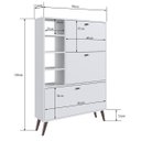 Ver imagem 3 de Sapateira Estante 3 Portas 4 Prateleiras 