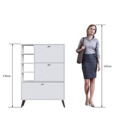 Sapateira Estante 3 Portas 4 Prateleiras  - 4