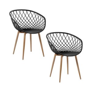 Cadeira Clarice Nest Wood com Apoio de Braço - Preto - 2