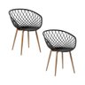 Cadeira Clarice Nest Wood com Apoio de Braço - Preto - 2 - 1