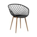 Ver imagem 2 de Cadeira Clarice Nest Wood com Apoio de Braço - Preto - 2