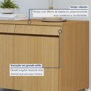 Ver mais imagens de Cozinha Completa Modulada 2 Peças 3 Portas 3 Gavetas 100% MDF Simone Mendes Marrom/Carvalho