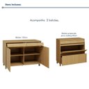 Ver imagem 6 de Cozinha Completa Modulada 2 Peças 3 Portas 3 Gavetas 100% MDF Simone Mendes Marrom/Carvalho