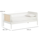 Ver imagem 3 de Cama Solteiro Babá em Madeira Maciça Cor Branco Fosco