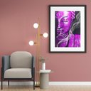 Ver imagem 2 de Quadro Decorativo Buda Roxo - 60x48cm:madeira Branca