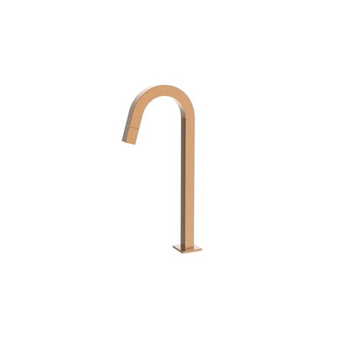 Torneira de Cuba Pia Mesa Rose Gold Lavatório Banheiro Lavabo Quadrado Bica Alta 1/4v Metal
