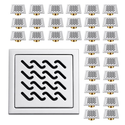 Ralo Inox 10x10 Kit 30 Uni Anti Odor Casa Banheiro Lavabo Quintal Seguro Varanda Higienico Resistent