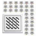 Ver imagem 1 de Ralo Inox 10x10 Kit 30 Uni Anti Odor Casa Banheiro Lavabo Quintal Seguro Varanda Higienico Resistent