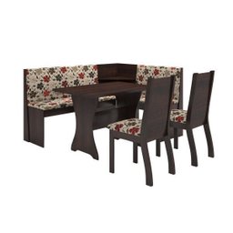 Conjunto Canto Alemão 158cm x 118cm Sunset e 2 Cadeiras Napoli Viero - 2