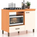 Ver imagem 1 de Balcão para Cooktop e Nicho para Forno Roma Móveis Sul, 1 Porta, 1 Gaveta - 4855