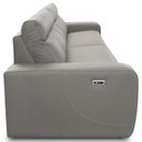 Ver imagem 7 de Sofá 3 Lugares Rettrátil Reclinável Elétrico 224cm Mazi L06 Couro Cinza - Lyam Decor