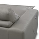 Ver imagem 5 de Sofá 3 Lugares Rettrátil Reclinável Elétrico 224cm Mazi L06 Couro Cinza - Lyam Decor