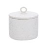 Pote com Tampa Decorativo em Ceramica Off White Mart 17cm - 1
