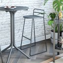 Ver imagem 2 de Banqueta Alta em Aço com Encosto Salvador 