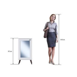 Sapateira Retrô com Espelho 1 Porta 3 Prateleiras Completa Móveis - 4