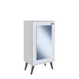 Sapateira Retrô com Espelho 1 Porta 3 Prateleiras Completa Móveis - 2