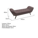 Ver imagem 3 de Recamier Divã Odessa P04 195 cm Suede - ADJ Decor - Rosê TCA 949