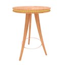 Ver imagem 1 de Mesa Bistrô Ricco 70 Cm Madeirado com Detalhe Palhinha Amêndoa