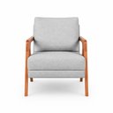 Ver imagem 7 de Poltrona Sala de Estar Maya Luxo Linho Cinza M3 - Monari Design