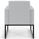 Ver imagem 3 de Kit 3 Poltronas Decorativas para Sala Recepção Base Fixa de Metal Helô L02 Linho Cinza - Lyam
