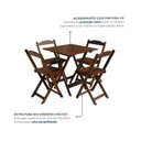 Ver imagem 3 de Kit 10 Conjuntos 70x70 Imbuia 10 Mesas e 40 Cadeiras Marrom