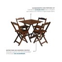 Ver imagem 3 de Kit 10 Conjuntos 70x70 Imbuia 10 Mesas e 40 Cadeiras Marrom