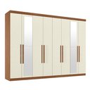 Ver imagem 1 de Guarda Roupa Roupeiro Casal Espelhos 8 Portas 4 Gavetas Master New 8.4 Jatoba Areia Santos Andirá