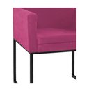 Ver imagem 2 de Kit 02 Poltronas Base De Ferro Preto Pink Doce Sonho Móveis