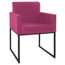 Ver imagem 6 de Kit 02 Poltronas Base De Ferro Preto Pink Doce Sonho Móveis