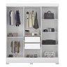 Cômoda Astral e Guarda Roupa Casal Verso Branco - Demóbile - 4