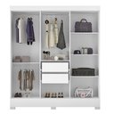 Ver imagem 4 de Cômoda Astral e Guarda Roupa Casal Verso Branco - Demóbile