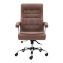 Ver imagem 2 de Cadeira de Escritório Presidente Monique Big Marrom Claro com Molas Ensacadas e Trava Relax