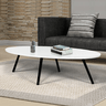 Mesa de Centro Márcia Formato Oval Branco OOL São Bernardo Móveis - 7