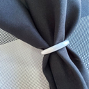 Ver imagem 3 de Kit 24 Argolas Branca Porta Guardanapo, Ideal para Casamento, Mesa Posta e Festas Elegantes