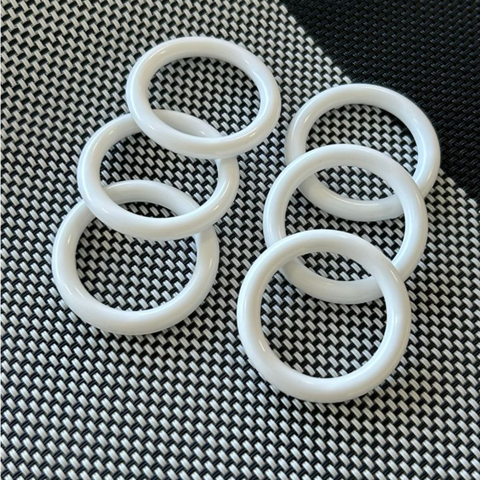 Kit 24 Argolas Branca Porta Guardanapo, Ideal para Casamento, Mesa Posta e Festas Elegantes