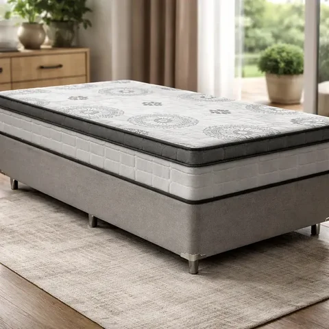 Cama Box com Colchão Espuma D33 Pillow In Anjos Ortosleep Solteiro 78cm