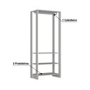 Ver imagem 3 de Estante Closet 80cm 3 Prateleiras e 1 Cabideiro - Branco