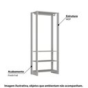 Ver imagem 2 de Estante Closet 80cm 3 Prateleiras e 1 Cabideiro - Branco