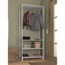 Ver imagem 1 de Estante Closet 80cm 3 Prateleiras e 1 Cabideiro - Branco