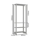 Ver imagem 4 de Estante Closet 80cm 3 Prateleiras e 1 Cabideiro - Branco