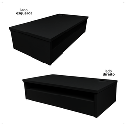 Mesa de Cabeceira Suspenso Computador e Note 60x15x30cm Preto - 5
