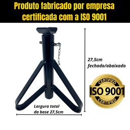Par de Cavaletes Automotivos Tipo Preguiça 2 Toneladas para Suporte de Veículos Aço - 6