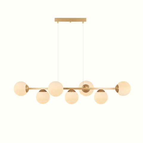 Pendente Jabuticaba 1,20m Dourado Mesa Sala de Jantar Bancada