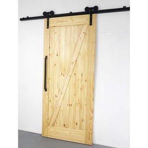 Porta de Madeira de Correr tipo Celeiro Z Goede Natural 100x220cm