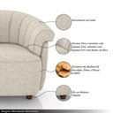 Ver imagem 3 de Sofá Namoradeira Decorativa Latvia 150cm Pés de Madeira Linho Offwhite G45 - Gran Belo