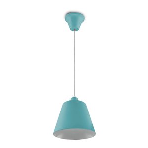 Lustre Pendente Luminária Sala Jantar Quarto 868 1 Lâmpada Soquete E27 C/ Azul