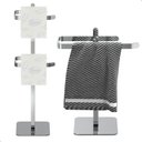 Ver imagem 2 de Porta Toalha de Rosto e Papel Higiênico Duplo Inox Oslo Fs