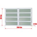 Ver imagem 3 de Basculante Alumínio 2 Seções 80 x 200 Elite V.Boreal Branco Brimak