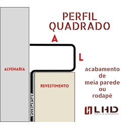 Perfil Quadrado, Aço Inox 304, Escovado - 10 X 12 X 900 Mm - 9